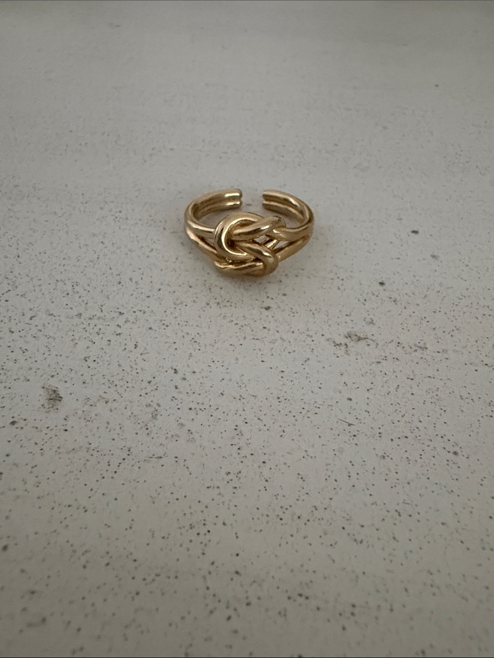 Size 7 Gold Knot Open Band Ring - Women's Fashion Jewelry